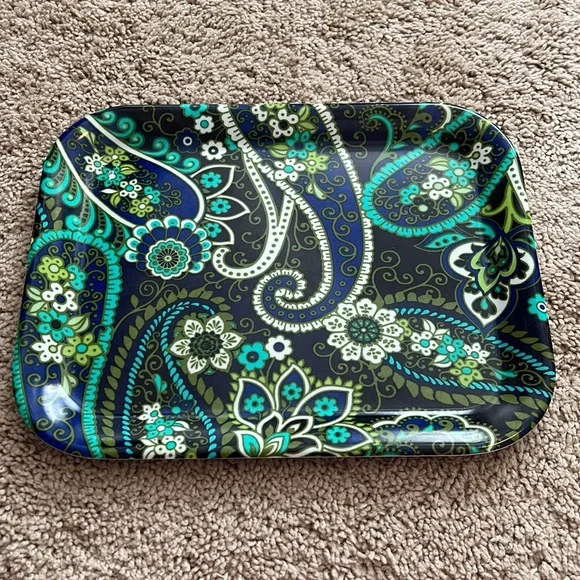 Cute melamine serving tray platter rhythm and blues paisley - Picture 1 of 6